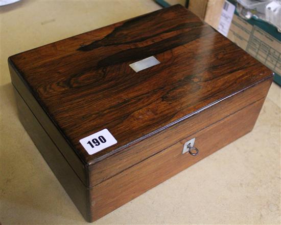 Rosewood sewing box